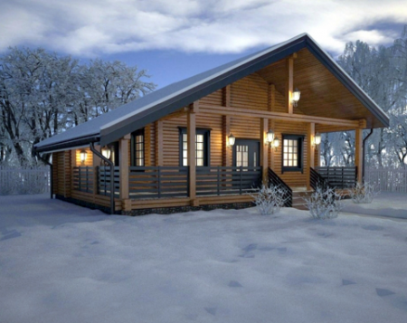 Особенности возведения брусовых домов в зимний период