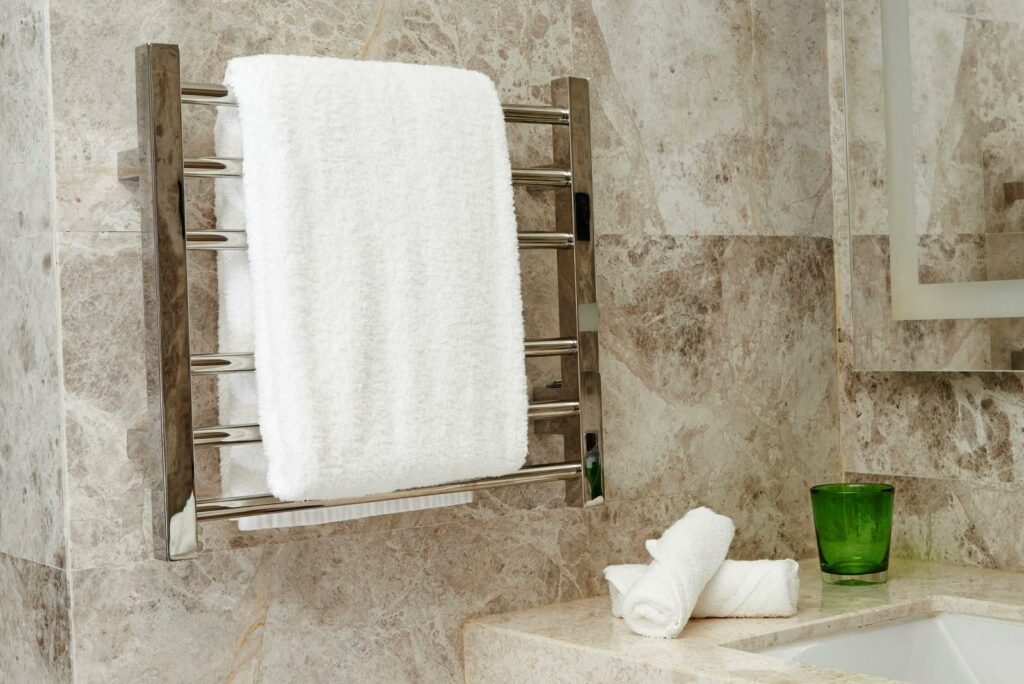 towel rail with towel