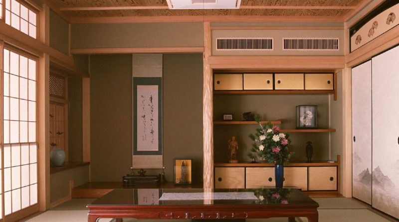 Потолок в традиционном японском стиле